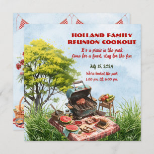 Family Reunion Cookout In the Park Invitation
