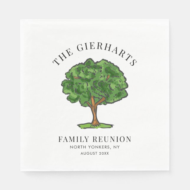 Family Reunion Cousins Annual Party Paper Napkins (Front)