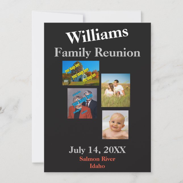 Family Reunion Create Your Own Invitation (Front)