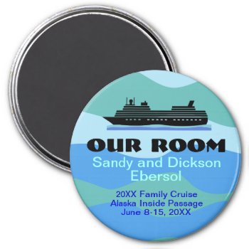 Family Reunion Cruise Door Magnet Id Memento by alinaspencil at Zazzle
