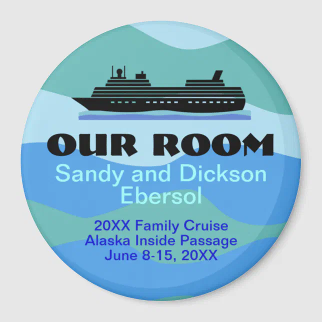 Family Reunion Cruise Door Magnet ID Memento | Zazzle