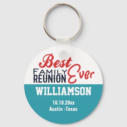 Family Reunion Cruise Keepsake Monogram Memento Keychain