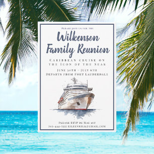 Family Reunion Cruise / Tropical Cruise Ship Invitation