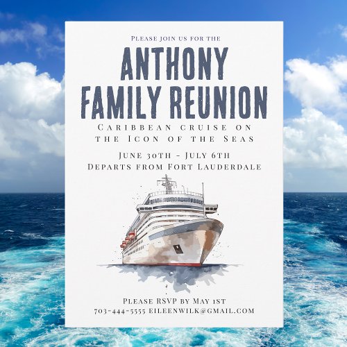 Family Reunion Cruise Vacation 