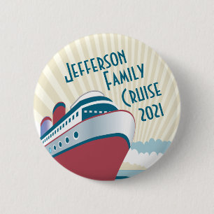 Family reunion cruise with vintage ship button