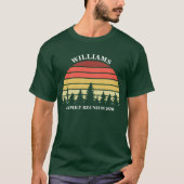 Family Reunion Custom Camping Trip Sunset Forest T-Shirt (Front)