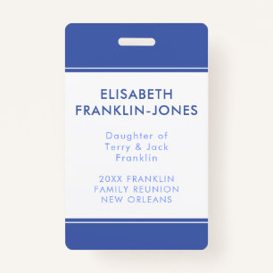 Family Reunion Custom Color and Texts Badge