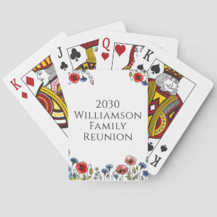 Family Reunion Custom Floral Game Poker Playingin Cards