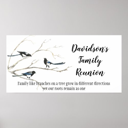 Family Reunion Custom Inspirational Tree Quote Poster