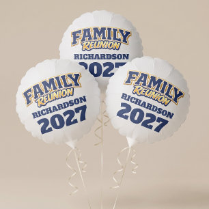 Family Reunion Custom Name Year Balloon