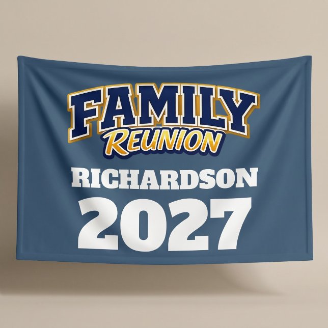 Family Reunion Custom Name Year Banner (Creator Uploaded)