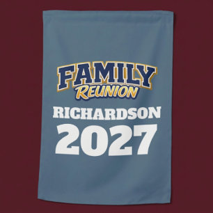 Family Reunion Custom Name Year House Flag