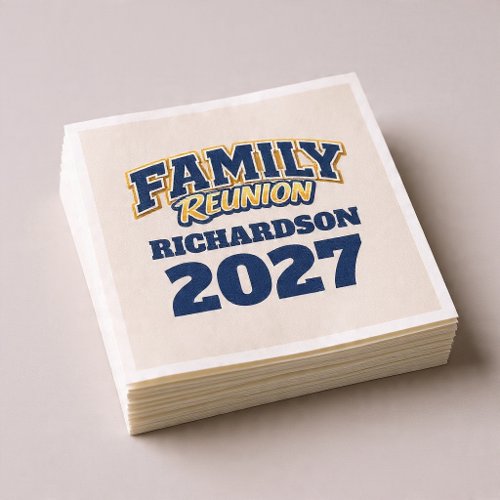 Family Reunion Custom Name Year Napkins