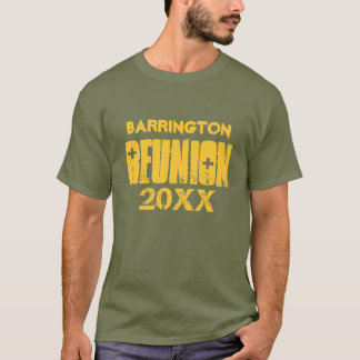 Family Reunion Custom Name Year Olive Gold T-Shirt