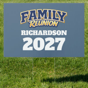 Family Reunion Custom Name Year Outdoor Sign