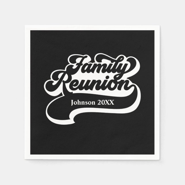 Family Reunion Custom Napkins (Front)