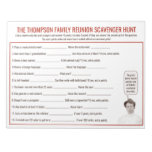 Family Reunion Custom Scavenger Hunt Game | Notepad at Zazzle