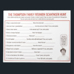 Family Reunion Custom Scavenger Hunt Game | Notepad<br><div class="desc">It's always fun to reconnect with relatives you haven't seen in a while. Get the conversation started at your family reunion with this fun scavenger hunt question game that can be fully customized so that the questions reflect your own family details. The example is designed with sample questions that can...</div>