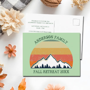 Family Reunion Custom Sunset Party Invitation Postcard