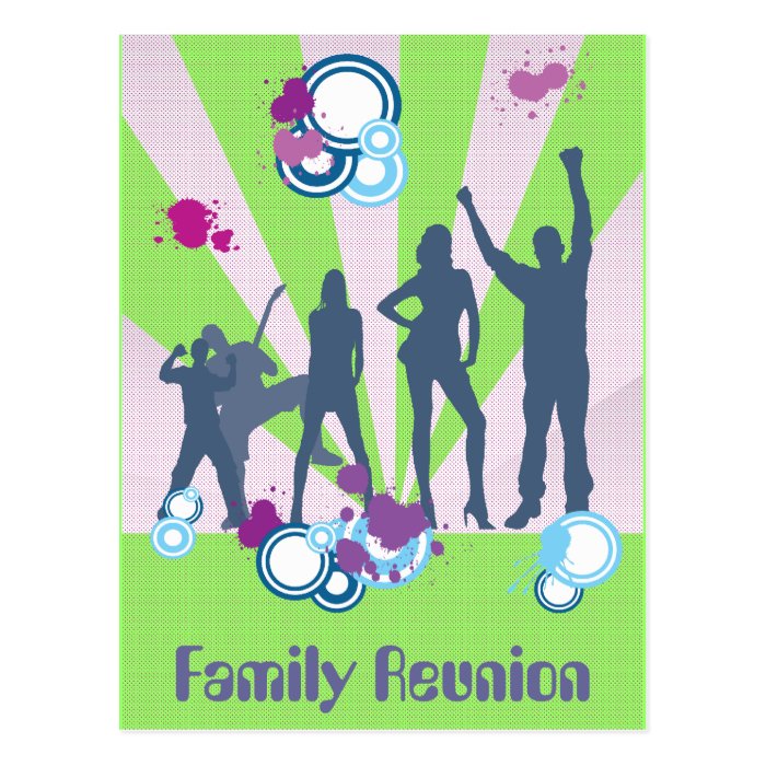 Family Reunion Customizable Postcards