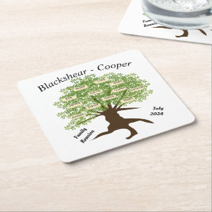 Family Reunion Customized Paper Coaster Set of 6