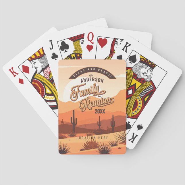 Family Reunion Desert Landscape ID1127 Poker Cards (Back)