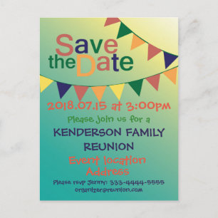 Family Reunion design Announcement Postcard