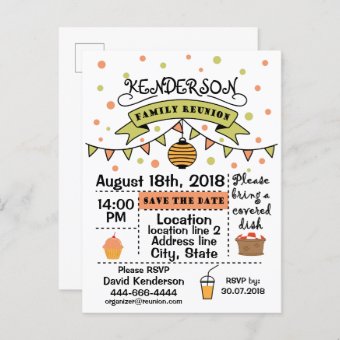 Family Reunion Design Announcement Postcard | Zazzle