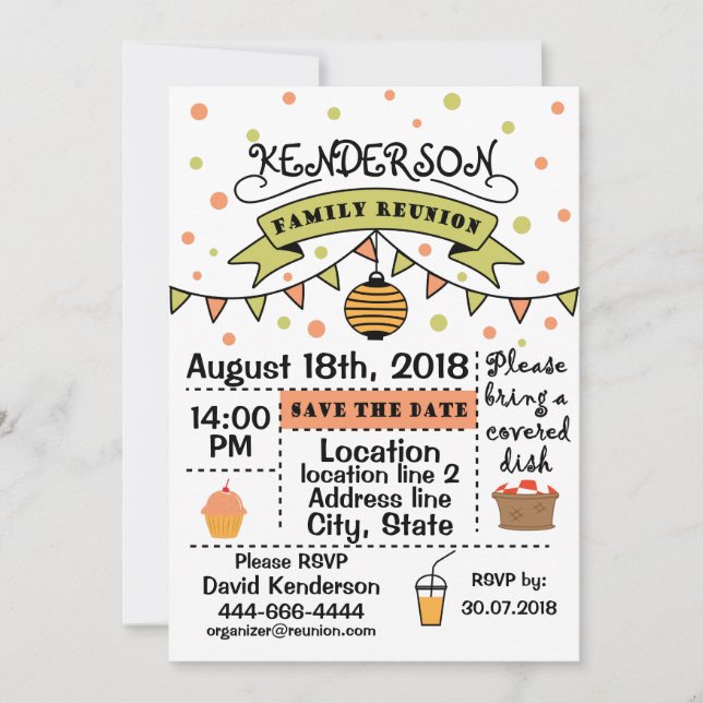 Family Reunion design Invitation (Front)