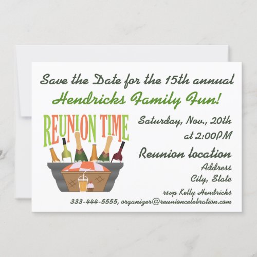 Family reunion design invitation