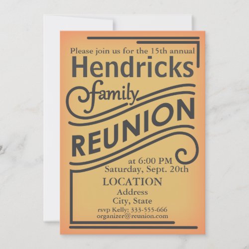 Family Reunion design Invitation