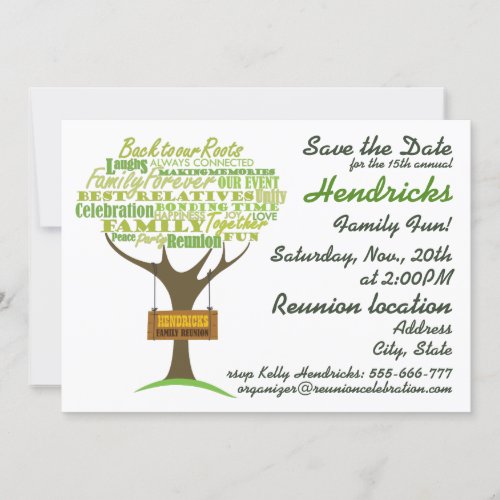 Family reunion design invitation