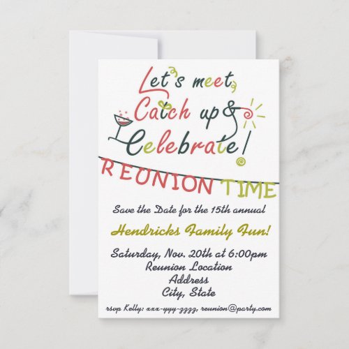 Family Reunion design Invitation