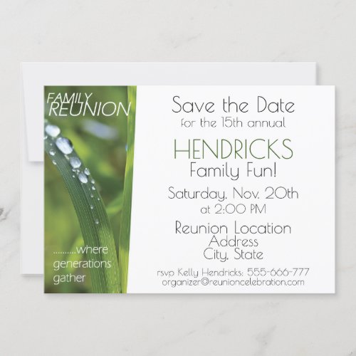 Family reunion design invitation