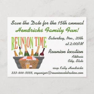 Family reunion design. postcard