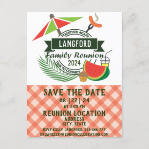 Family reunion design postcard