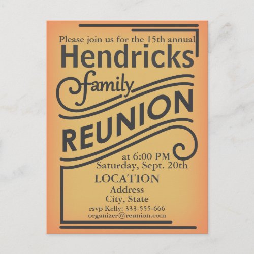 Family Reunion design Postcard