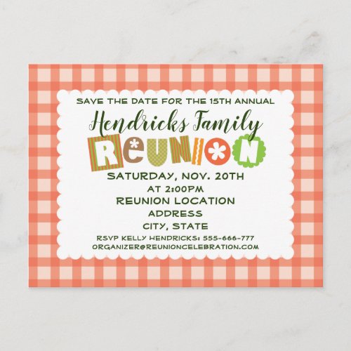 Family Reunion design Postcard