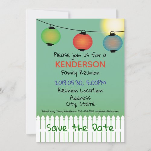 Family Reunion design Save The Date