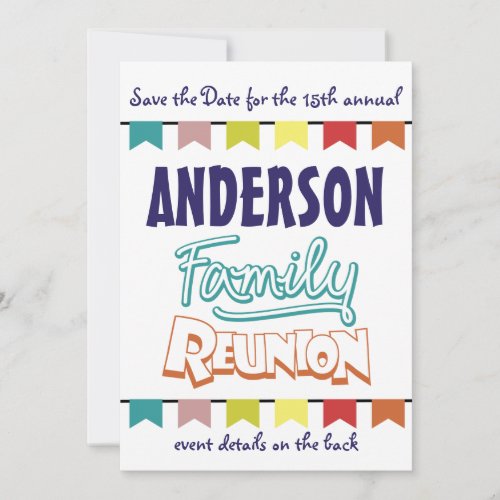 Family Reunion design Save The Date