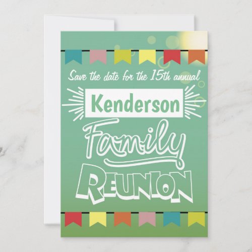 Family reunion design save the date
