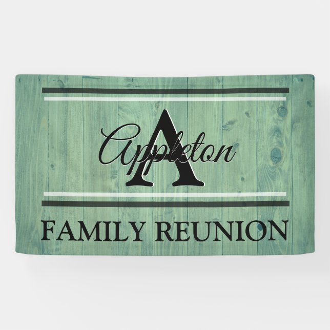 Family Reunion Design Template Turquoise Banner (Horizontal)
