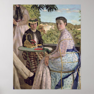 Family Reunion, detail of two women, 1867 Poster