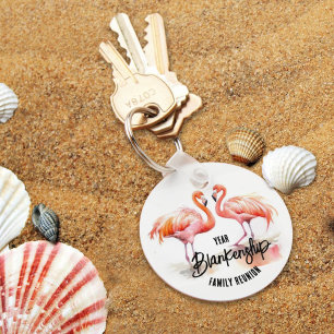 Family Reunion Double Flamingo Annual Keepsake Keychain