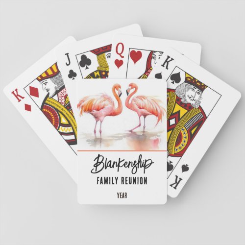 Family Reunion Double Flamingo Annual Keepsake  Poker Cards