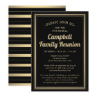 Family Reunion Elegant Black and Gold Bordered