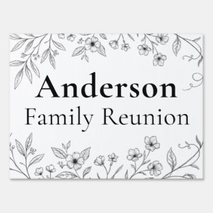 Family Reunion Elegant Minimal Yard Sign Decor