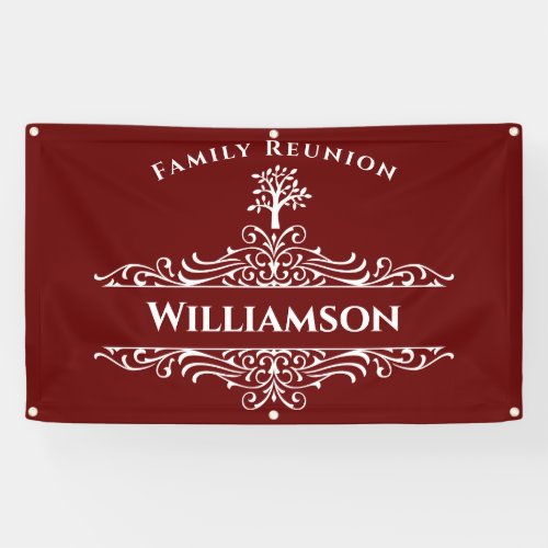 Family Reunion Elegant Tree Party Event Banner