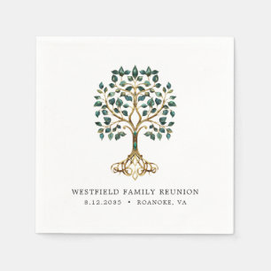 Family Reunion Emerald Tree of Life Napkins