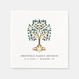 Family Reunion Emerald Tree of Life Napkins
